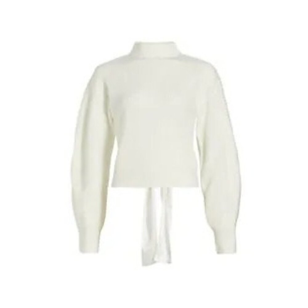 Design History Rib Knit Tie Back Sweater